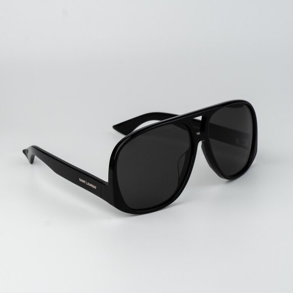 Saint Laurent Men Sunglasses Black Square SL652/F SOLACE 001 NEW AUTHENTIC - Picture 4 of 16